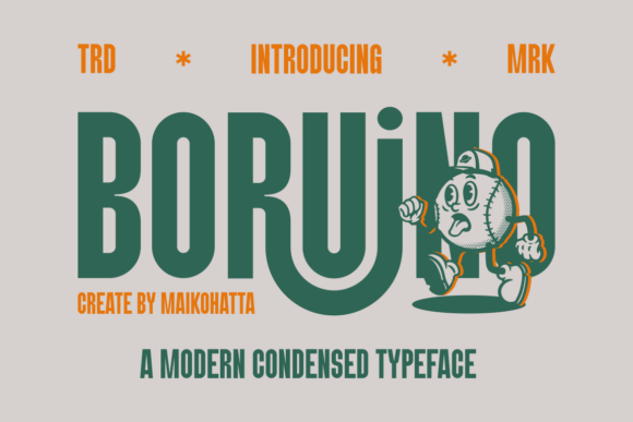 Boruino: A Modern Condensed Sans Serif Font