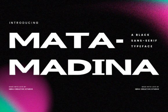 Matamadina: A Modern Sans Serif Font for Editorial Design