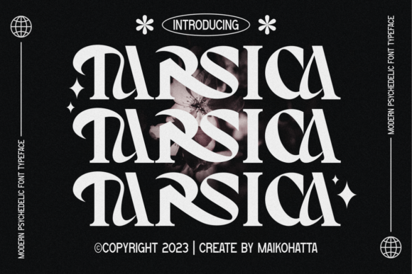 Tarsica: A Modern Psychedelic Serif Font for Editorial Design